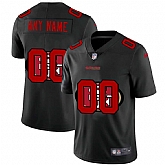 Nike San Francisco 49ers Customized Men's Team Logo Dual Overlap Limited Jersey Black